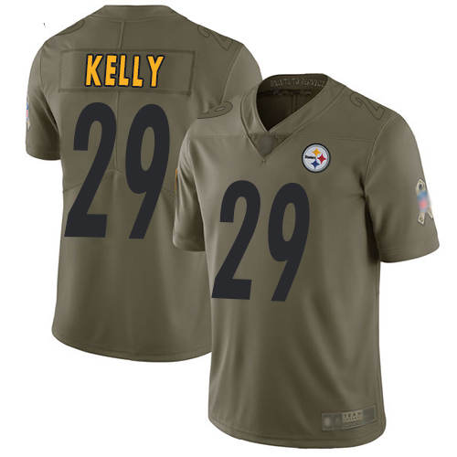 Men Pittsburgh Steelers Football 29 Limited Olive Kam Kelly 2017 Salute to Service Nike NFL Jersey